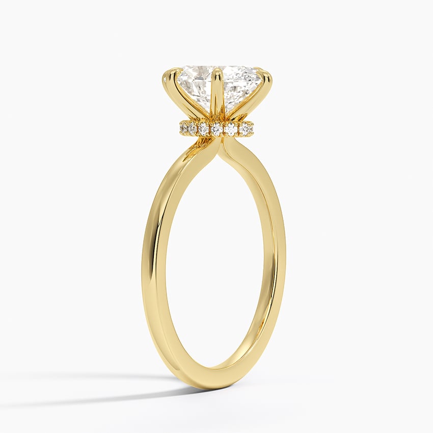 Secret Halo Six-Prong Diamond Ring