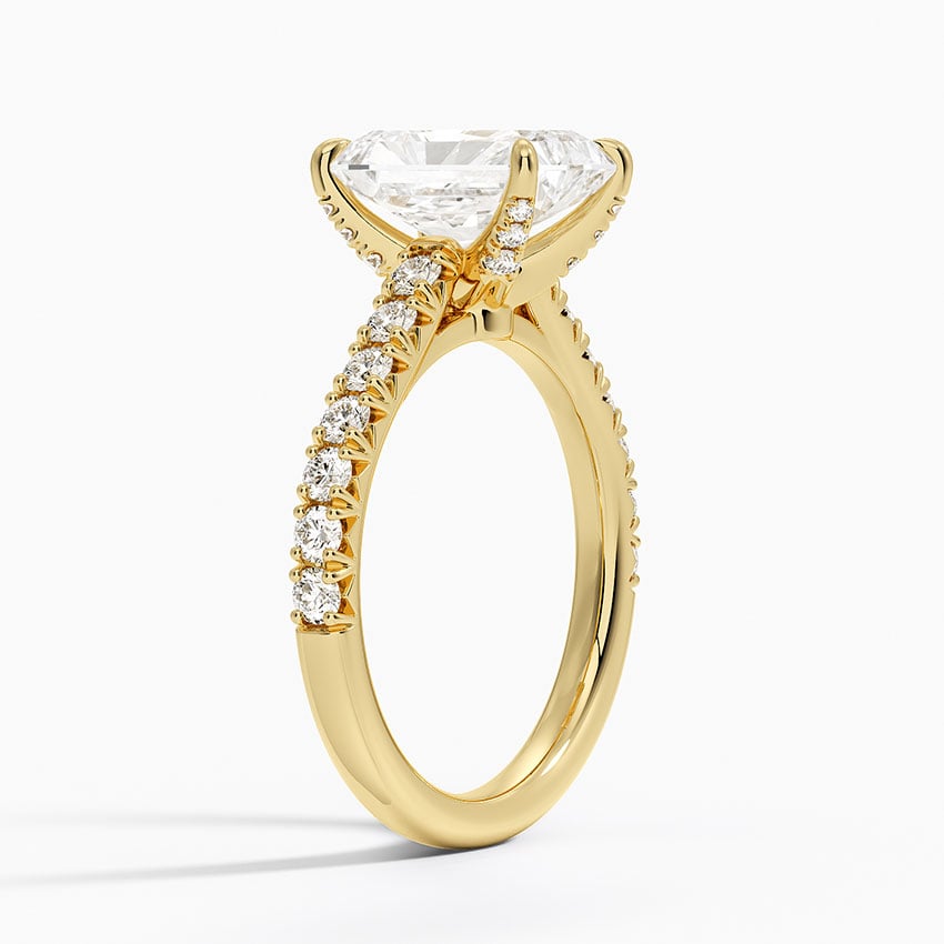 18K Yellow Gold Sienna Half Coverage Hidden Accents Diamond Ring (1/2 ct. tw.)