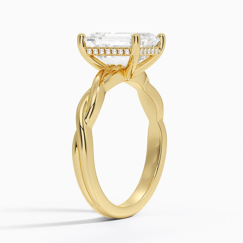 Twisted Vine Hidden Halo Diamond Ring