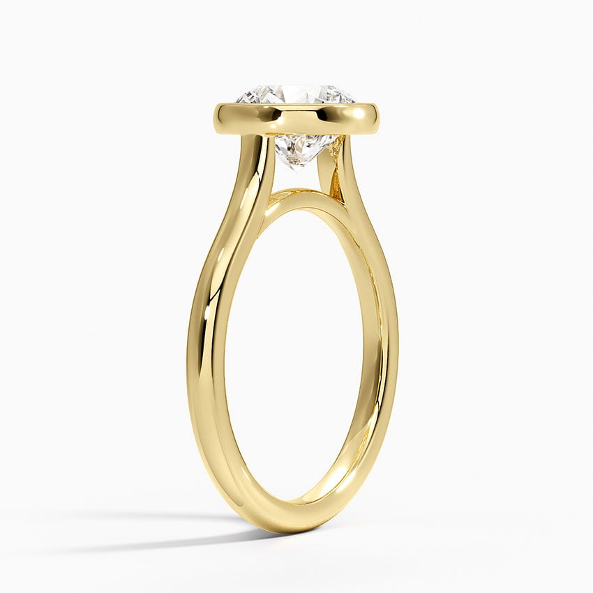 Bezel Set Engagement Ring - Luna