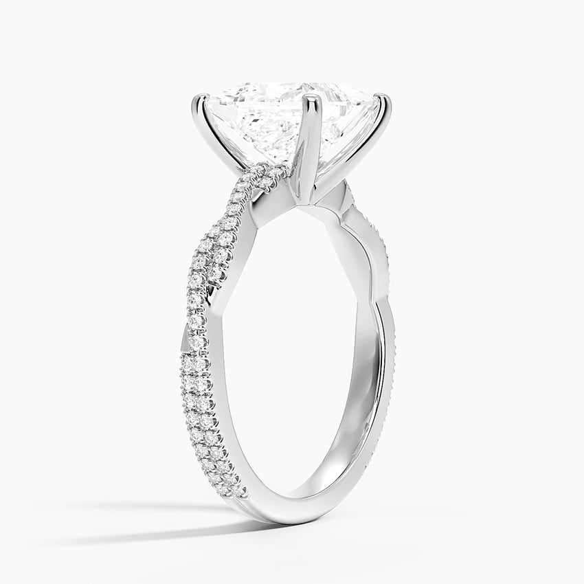 18K White Gold Petite Luxe Twisted Vine Diamond Ring (1/4 ct. tw.)