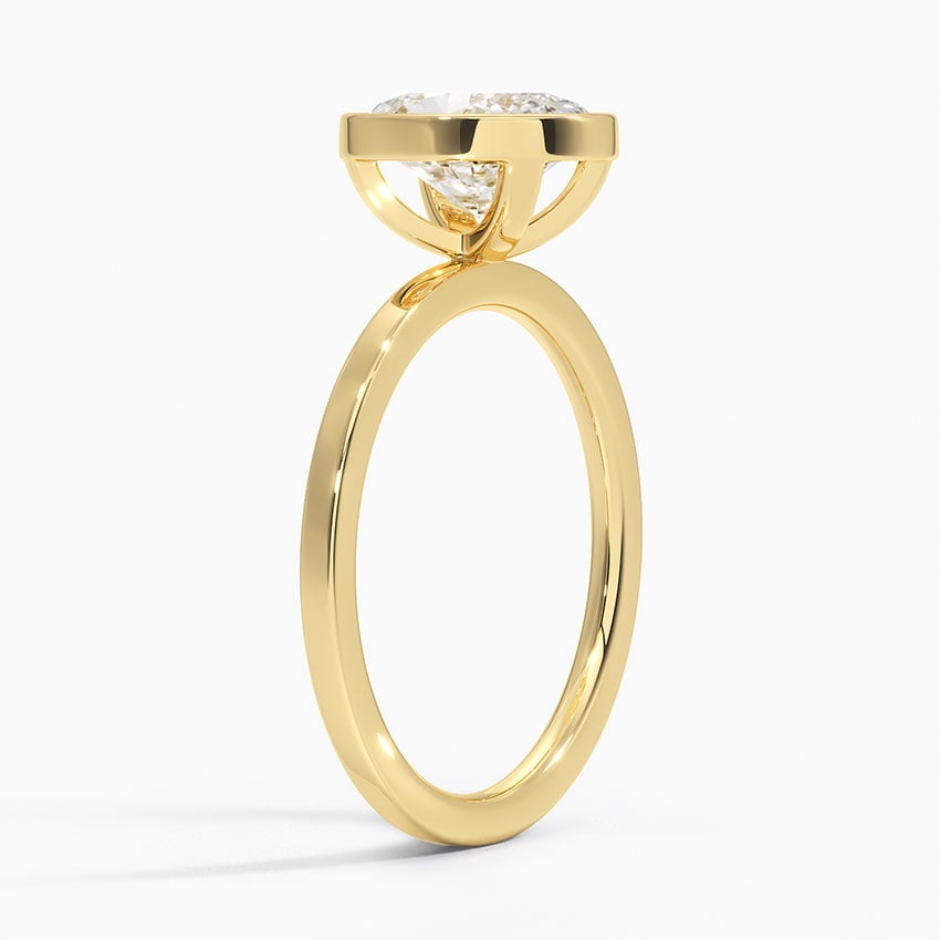 Raised Flush Set Bezel Ring