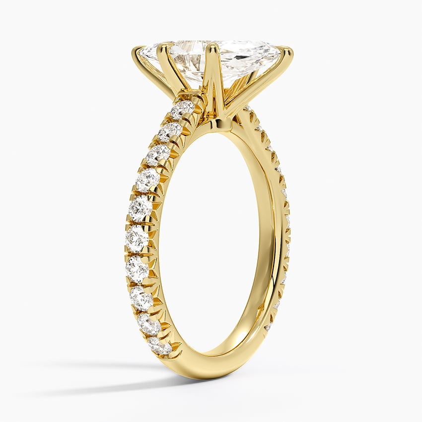 18K Yellow Gold Sienna Three-Quarter Coverage Diamond Ring