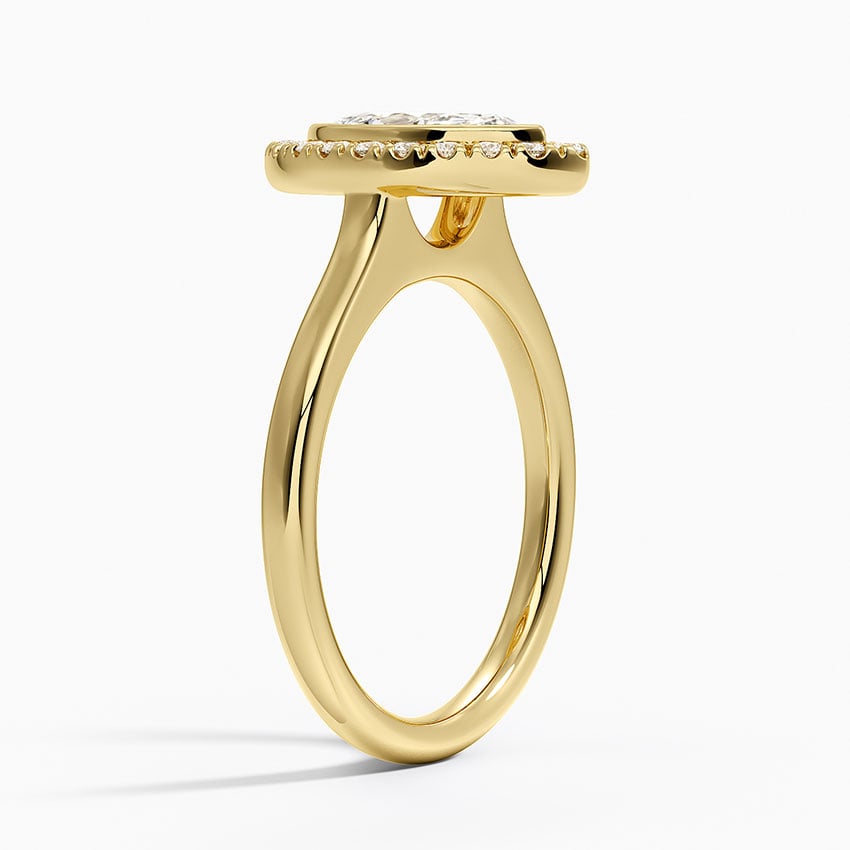 Bezel Halo Diamond Ring (1/4 ct. tw.) in 18K Yellow Gold