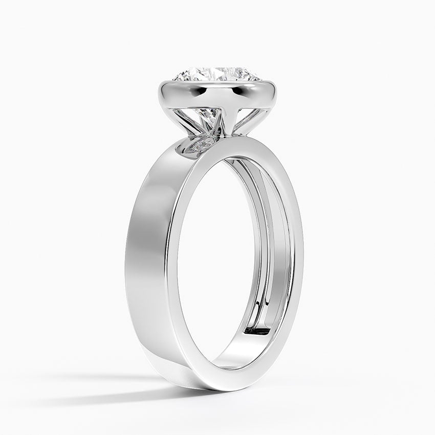 Platinum Peyton Bezel Diamond Solitaire Ring