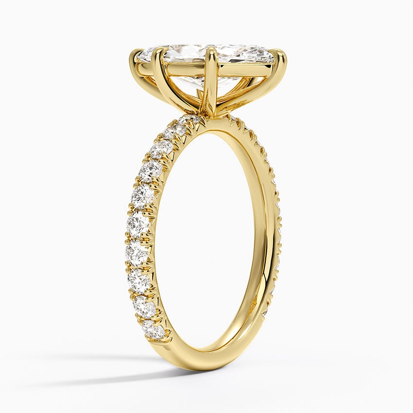18K Yellow Gold Luxe French Pavé Perfect Fit Diamond Ring (1/2 ct. tw.)