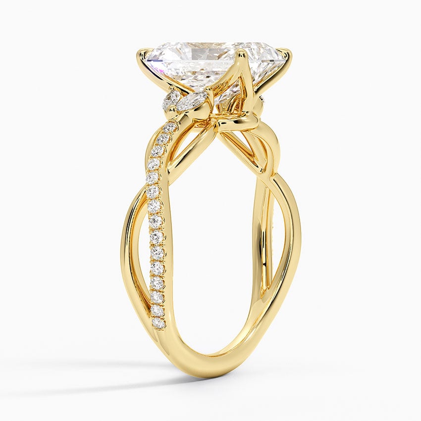 18K Yellow Gold Garland Diamond Ring