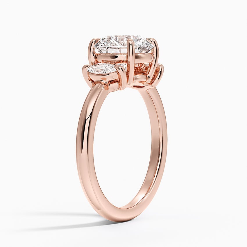 14K Rose Gold Sasha Three Stone Marquise Diamond Ring (1/3 ct. tw.)