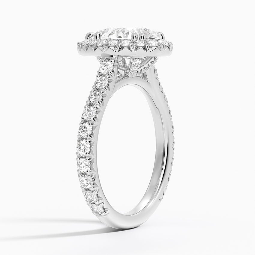 Luxe French Pavé Halo Ring