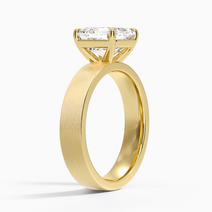 Peyton 4mm Satin Finish Solitaire Ring