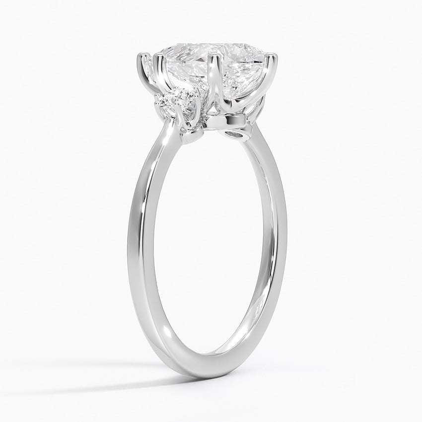 18K White Gold Tallula Three Stone Diamond Ring