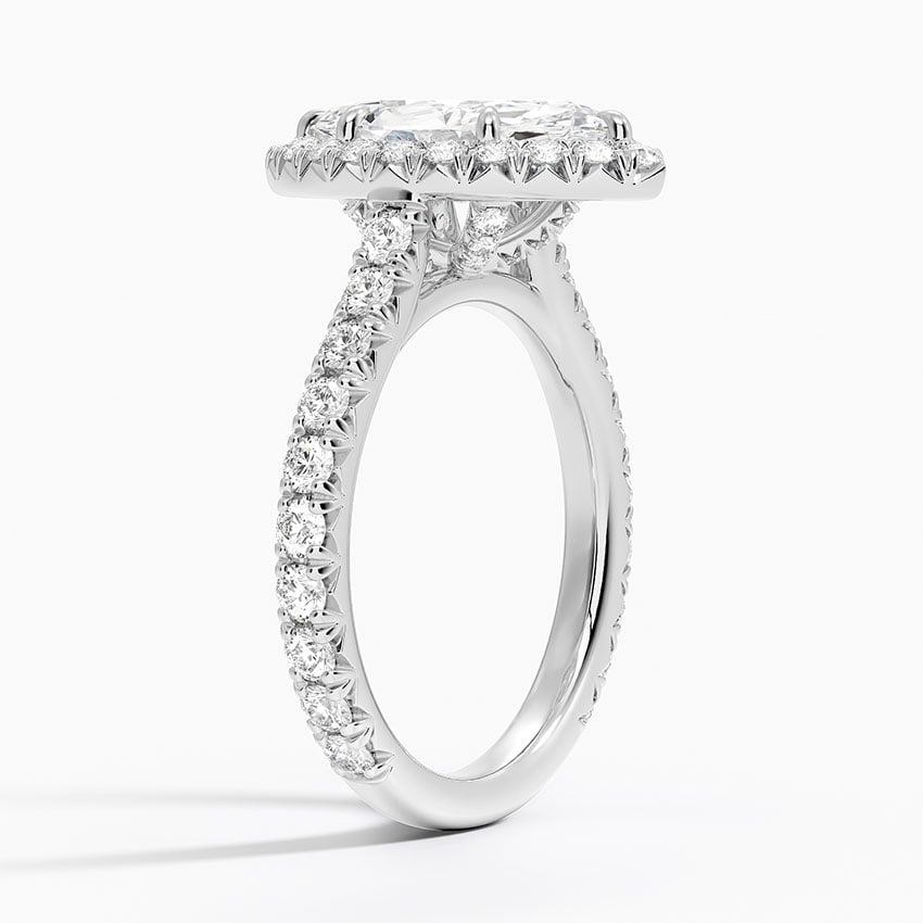 Luxe French Pavé Halo Ring