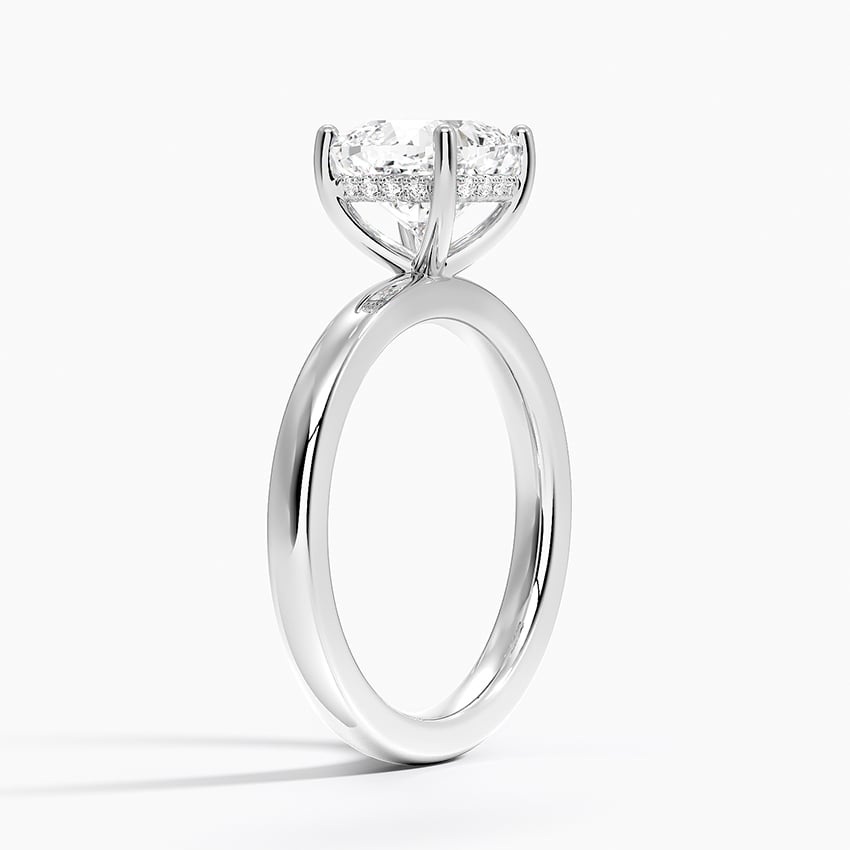 18K White Gold Sydney Perfect Fit Hidden Halo 2mm Diamond Ring