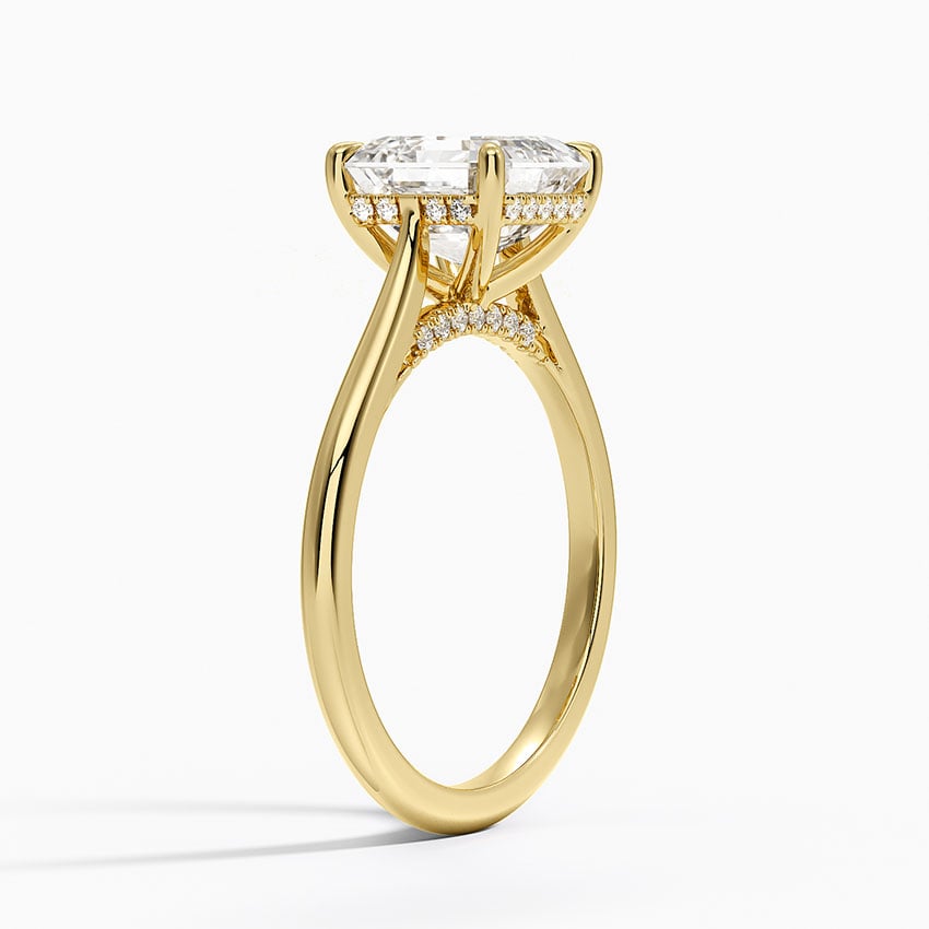 Diamond Bridge Solitaire Engagement Ring