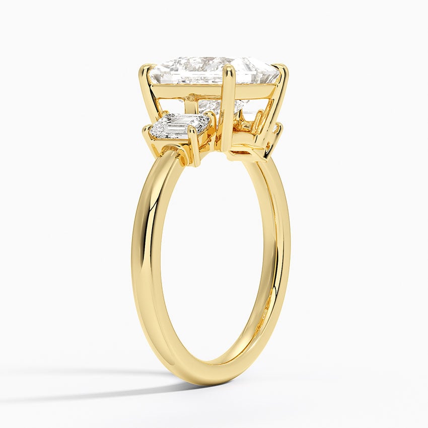 Emerald Cut Three Stone Diamond Ring