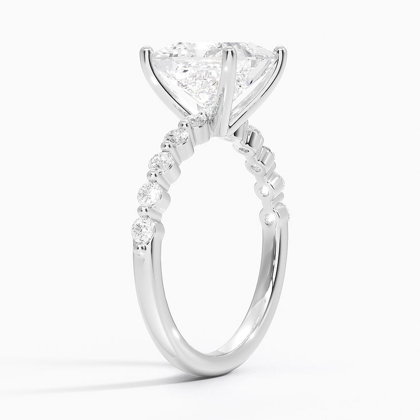 Single Shared Prong Engagement Ring