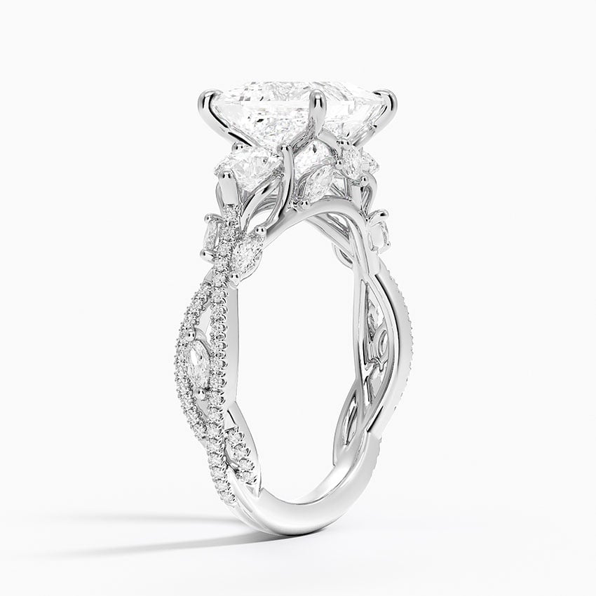 Luxe Secret Garden Three Stone Diamond Ring