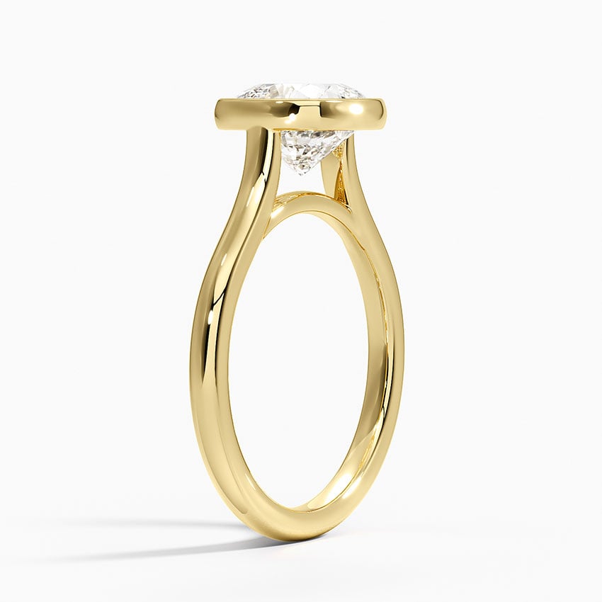 Bezel Set Engagement Ring - Luna