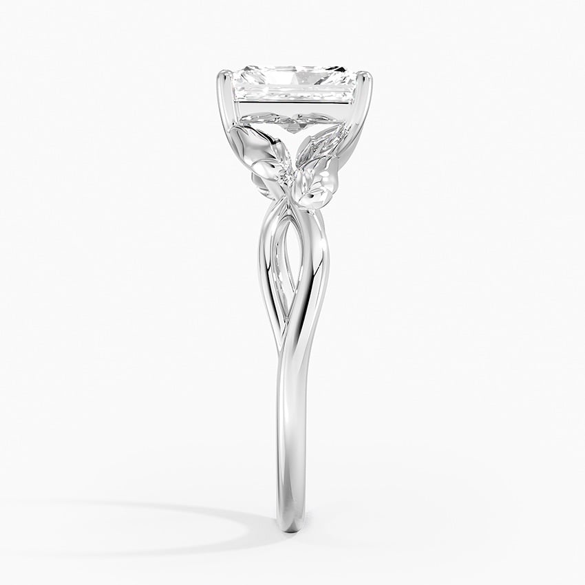 18K White Gold Budding Willow Solitaire Ring