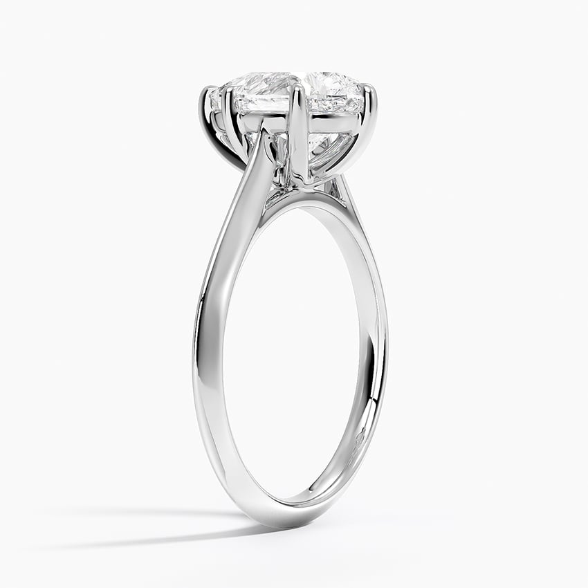 Platinum Piper Knife Edge Solitaire Ring
