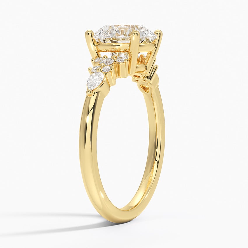 Pear and Round Diamond Engagement Ring Setting