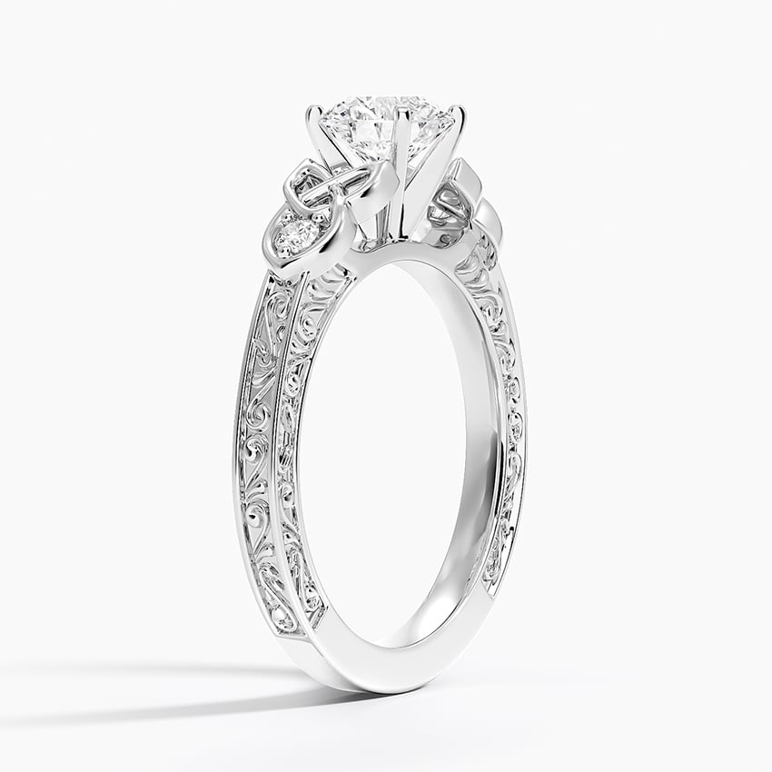 18K White Gold Aberdeen Celtic Diamond Ring