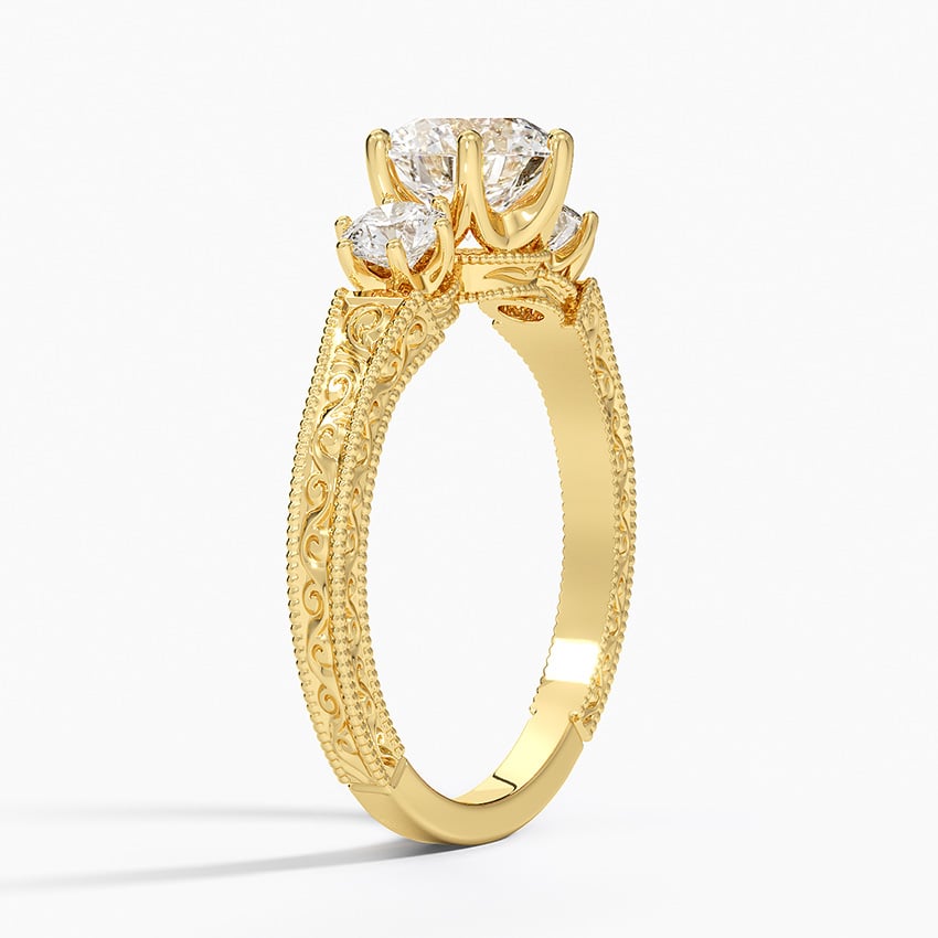 18K Yellow Gold Hudson Three Stone Diamond Ring (1/3 ct. tw.)