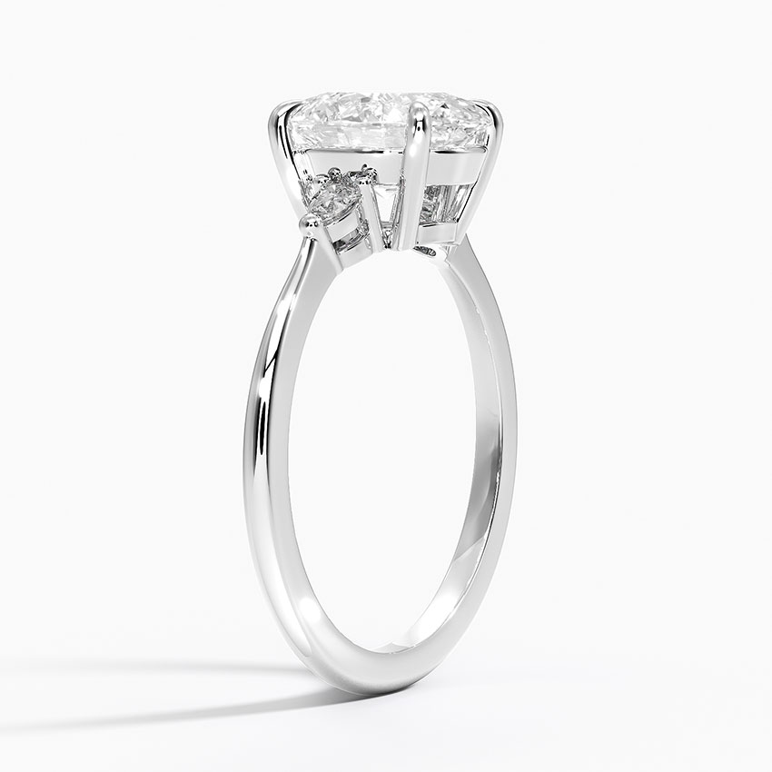Platinum Aria Three Stone Diamond Ring (1/10 ct. tw.)