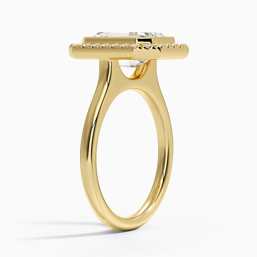Bezel Halo Diamond Ring