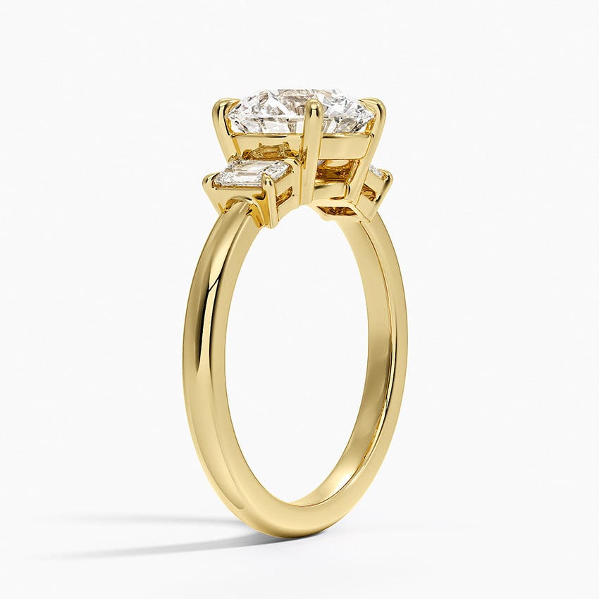 Three Stone Diamond Engagement Ring - Rhiannon
