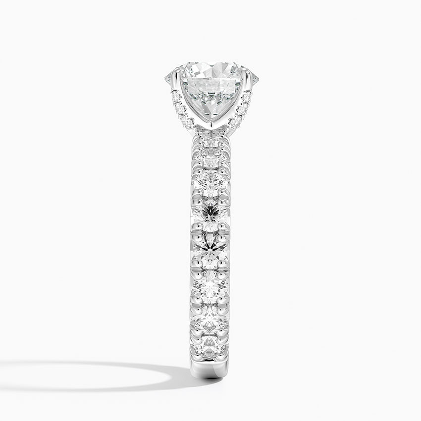 18K White Gold Ellora Three-Quarter Coverage Diamond Ring