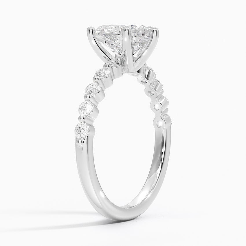 Single Shared Prong Engagement Ring