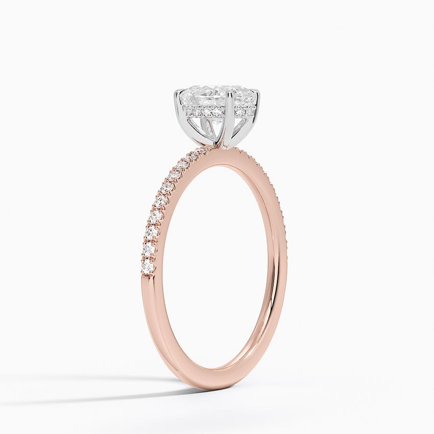 14KR Morganite Mixed Metal Perfect Fit Diamond Ring, large top view