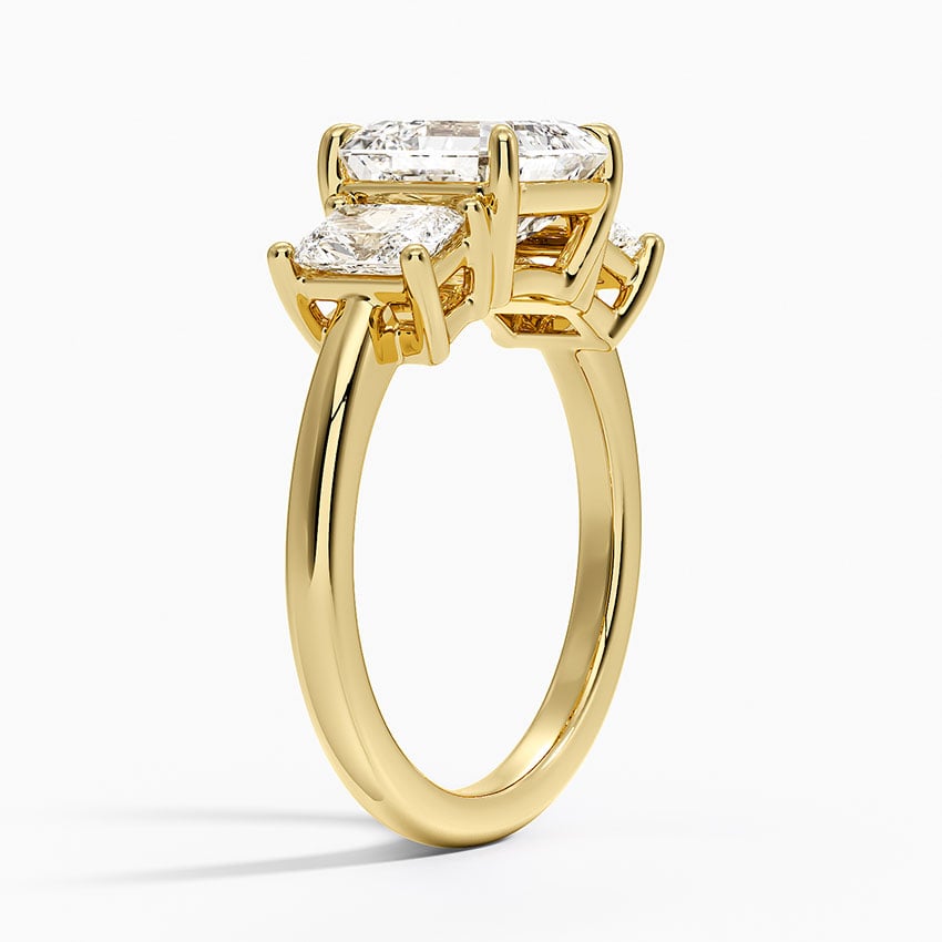 Luxe Helena Radiant-Cut Three Stone Diamond Ring