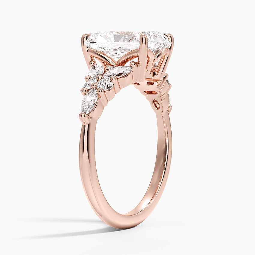 14K Rose Gold Nadia Taper Diamond Ring