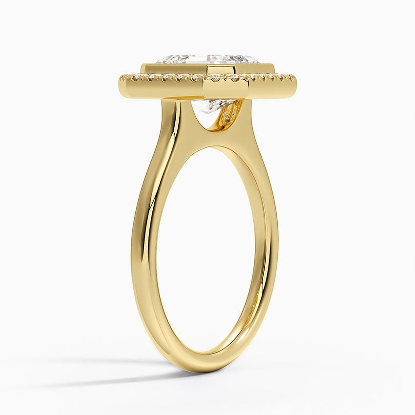 Bezel Halo Diamond Ring