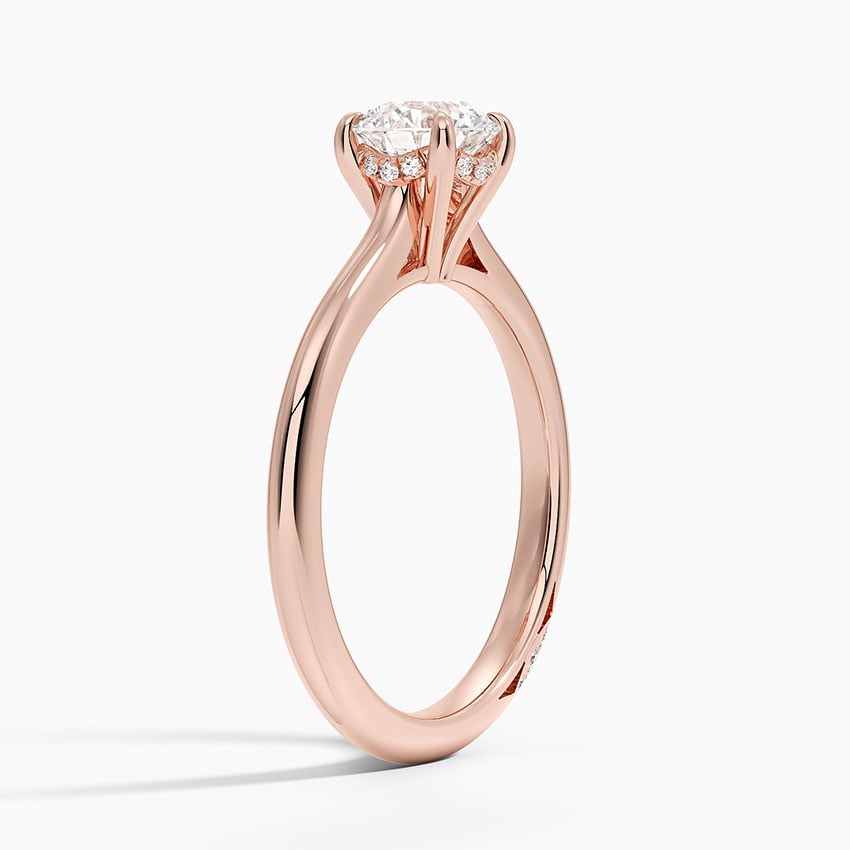 18KR Aquamarine Tacori Founder's Petite Diamond Ring, large top view