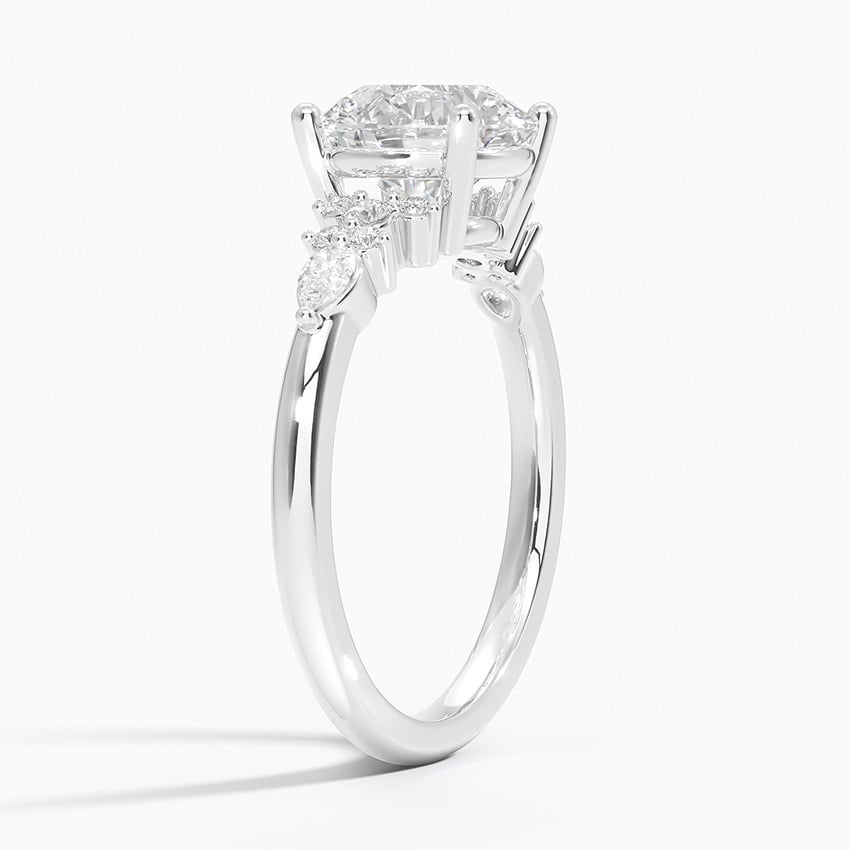 Platinum Rosette Diamond Ring