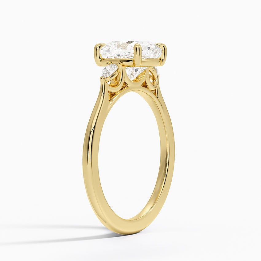 Three Stone Pear Engagement Ring - Aria