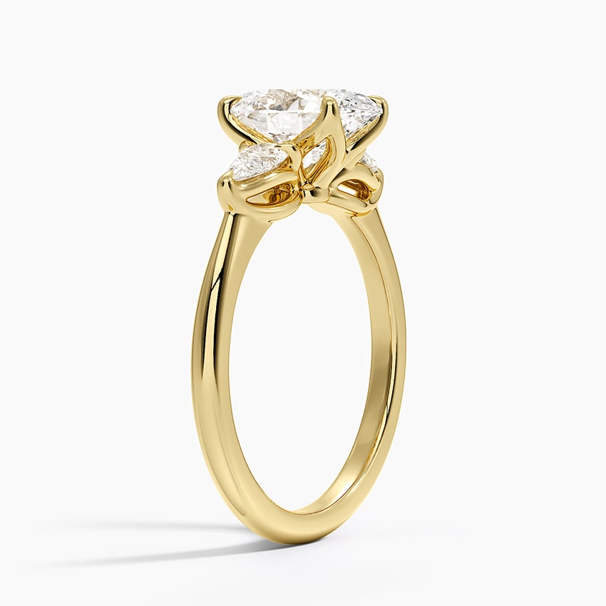 Fleur Three Stone Diamond Ring
