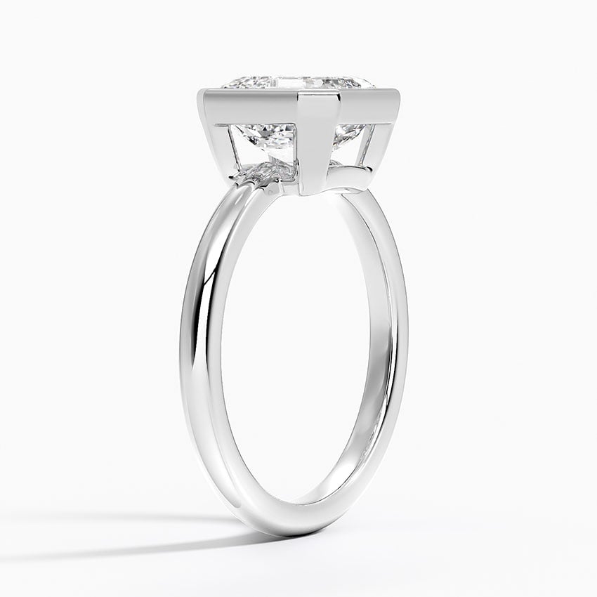18K White Gold Julietta Bezel Solitaire Ring