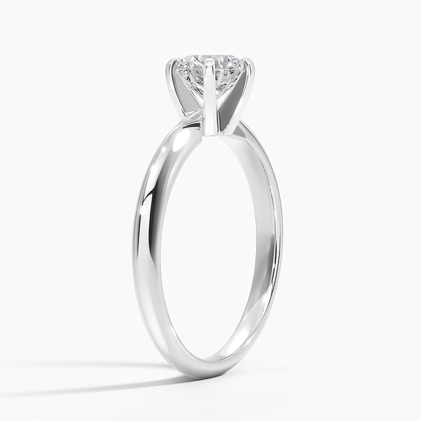 PT Morganite Classic Six-Prong Solitaire Ring, large top view
