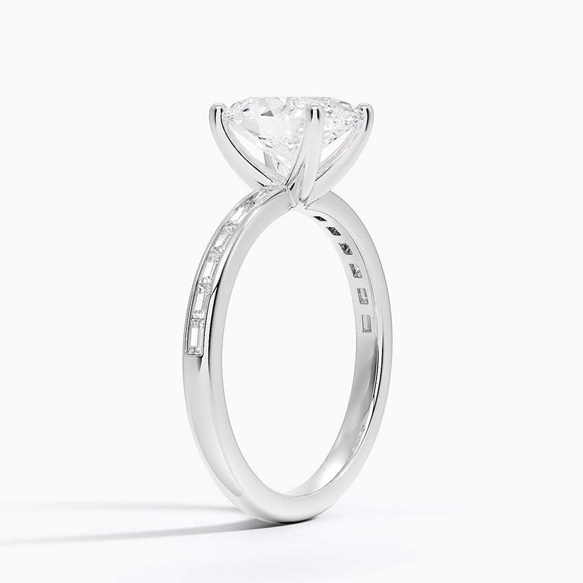 Platinum Tabitha Channel Set Baguette Diamond Ring