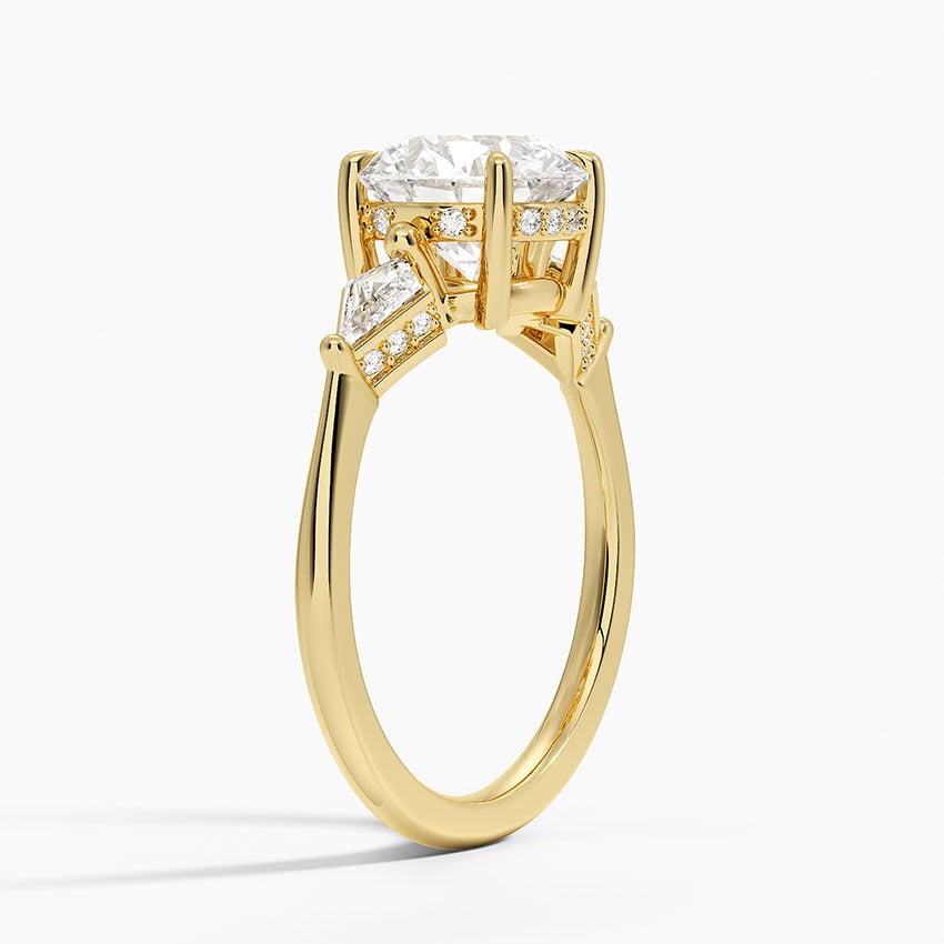 18K Yellow Gold Luxe Cometa Hidden Accent Diamond Ring