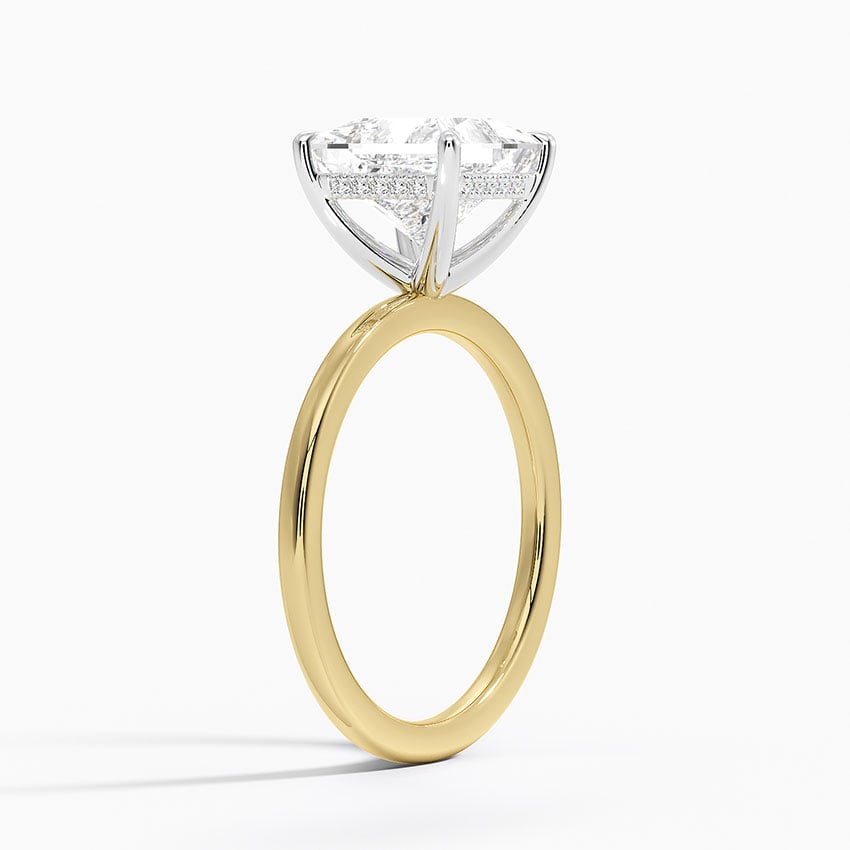 Adorned Mixed Metal Ring - Mixed Metal Engagement Ring