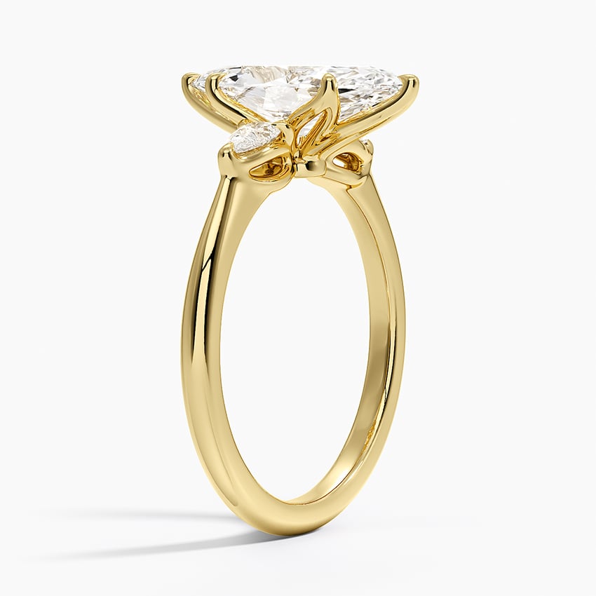 Petite Fleur Three Stone Diamond Ring