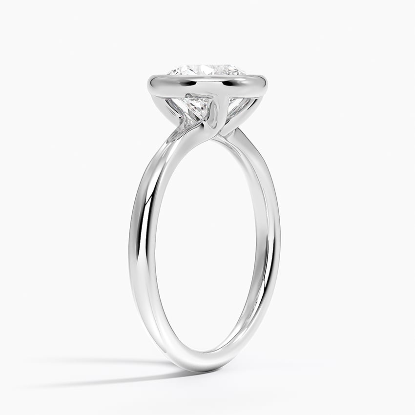 Platinum Freesia Bezel Solitaire Ring