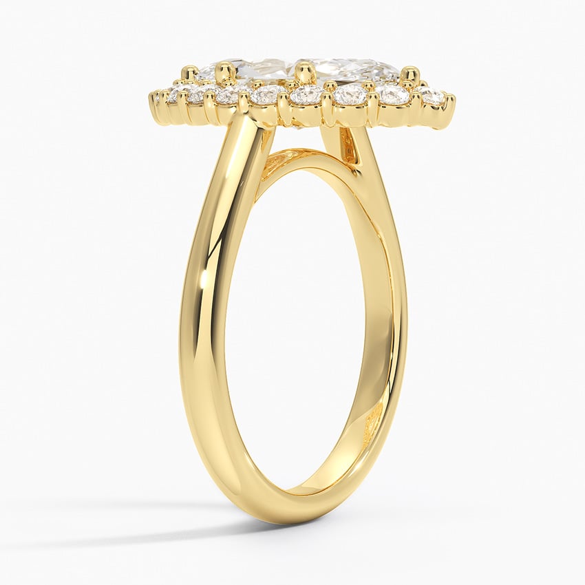 Lotus Flower Engagement Ring