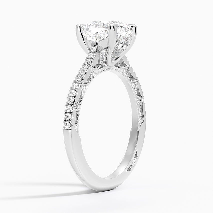 Tacori Lunetta Crescent Cathedral Diamond Ring