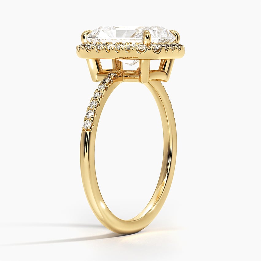 18K Yellow Gold Cambria Halo Diamond Ring